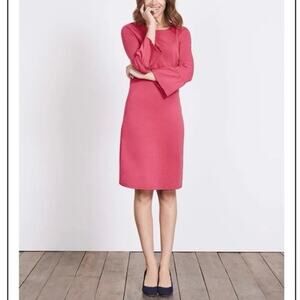 BODEN Lavinia Ponte Knit Shift Dress in Pink Size 10 Petite